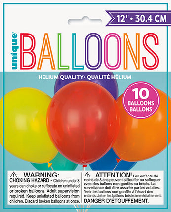 Balony kolorowe różne 30cm 10szt