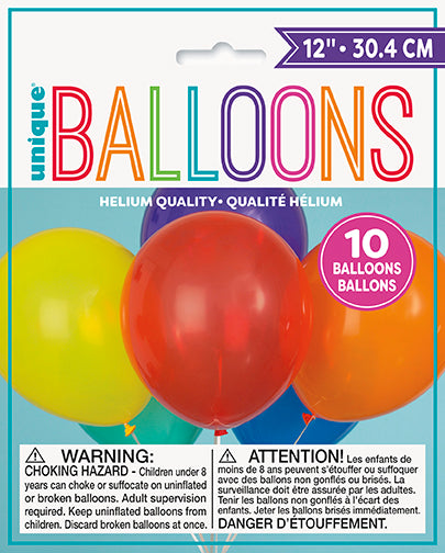 Balony kolorowe różne 30cm 10szt