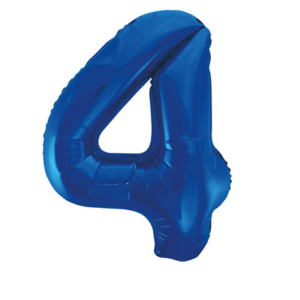 Balon z figurką na 4 lata Niebieski Pusty 86cm