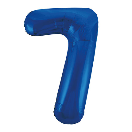 Balon z figurką na 7 lat Niebieski Pusty 86cm