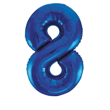 Balon z figurką na 8 lat Niebieski Pusty 86cm