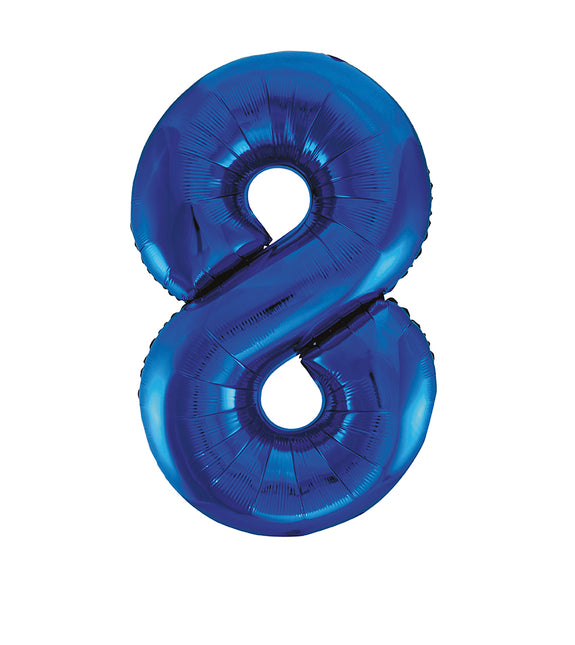 Balon z figurką na 8 lat Niebieski Pusty 86cm