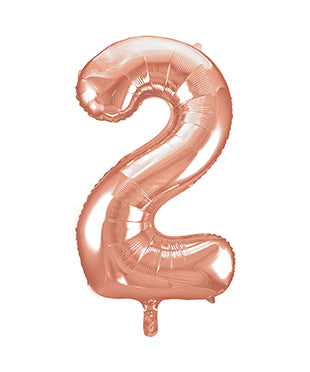 Balon z figurą na 2 lata różowe złoto pusty 86 cm