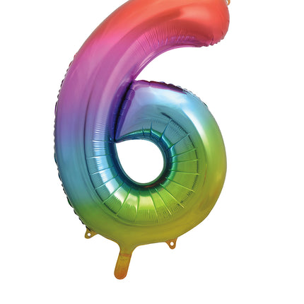 Balon z figurką na 6 lat Rainbow Empty 86cm