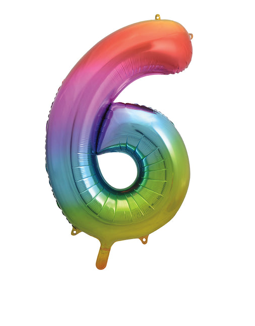 Balon z figurką na 6 lat Rainbow Empty 86cm