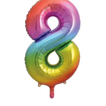 8-letni balon foliowy Tęcza pusty 86 cm