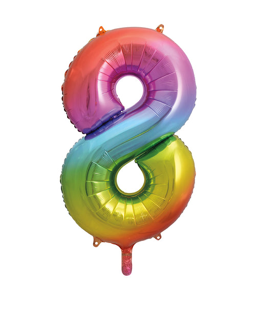 8-letni balon foliowy Tęcza pusty 86 cm