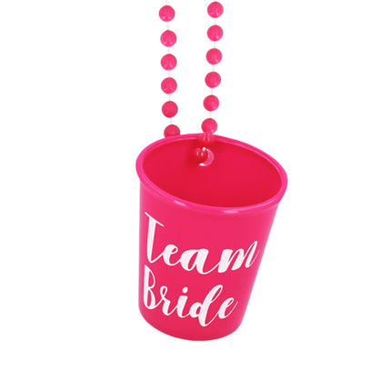Naszyjnik z kieliszkiem „Team bride”