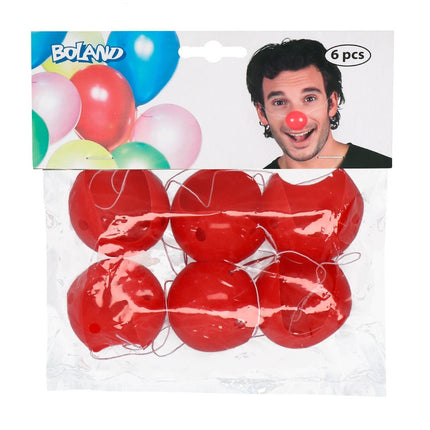 6 Clownsneuzen plastic van Boland koop je bij Partywinkel