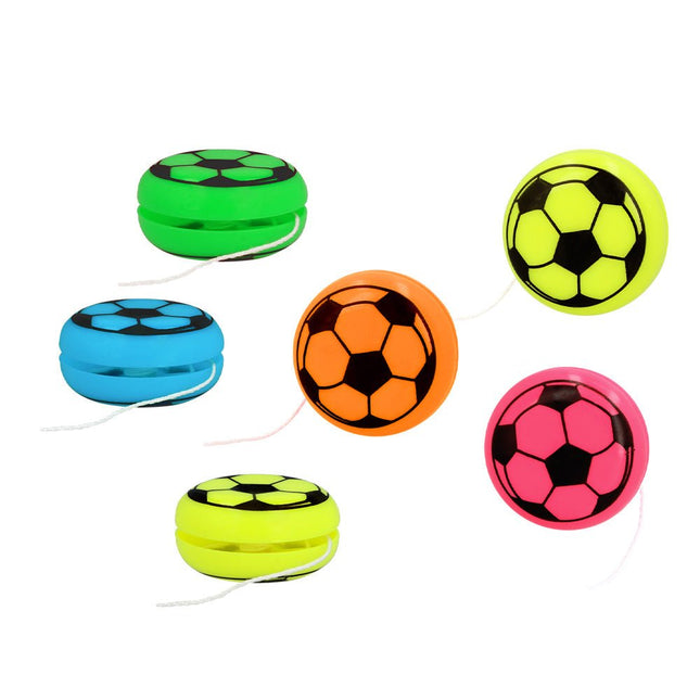 6 Voetbal jojo's - Partywinkel - 8712026308030