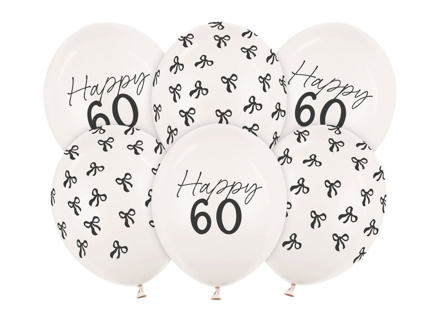 60 Jaar Ballonnen 30cm 50st van Partydeco koop je bij Partywinkel