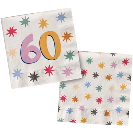 60 Jaar Servetten 33cm 20st van Folat koop je bij Partywinkel