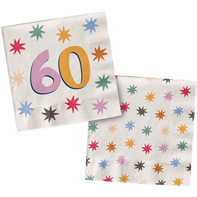 60 Jaar Servetten 33cm 20st van Folat koop je bij Partywinkel