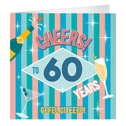 60 Jaar Wenskaart 23cm - Partywinkel - 8716764239342