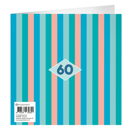 60 Jaar Wenskaart 23cm - Partywinkel - 8716764239342