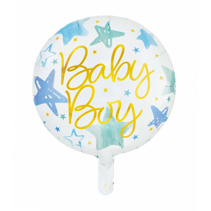 Niebiesko-złoty balon z helem dla chłopca, 46 cm
