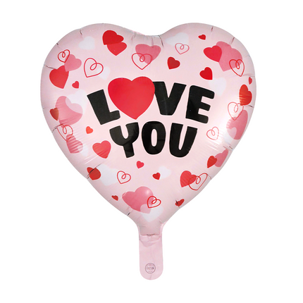 Balonik z helem „Love You” w kształcie serca, 46 cm