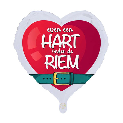 Een Hart Onder De Riem Helium Ballon Leeg 45cm