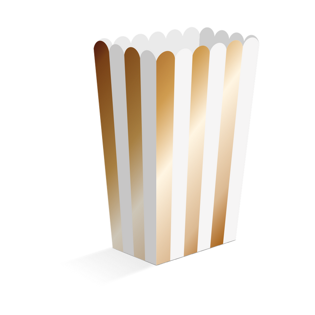 Gouden Popcorn Bakjes 13,5cm 8st
