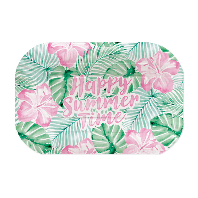 Zielono-różowa miska do serwowania „Happy Summer Time”, 2 szt.