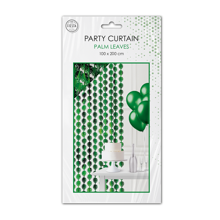 Zielona zasłona na drzwi z liści palmowych, 2 m