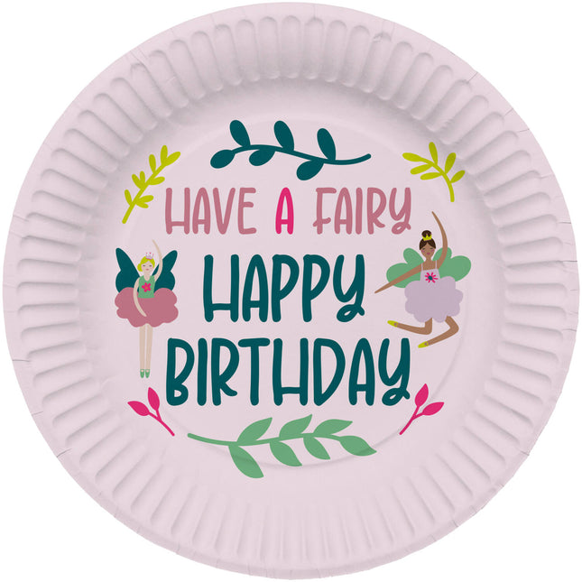 Talerzyki baleriny Happy Birthday 23cm 8szt