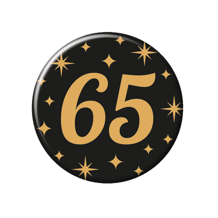 65 Jaar Button van Paper Dreams koop je bij Partywinkel