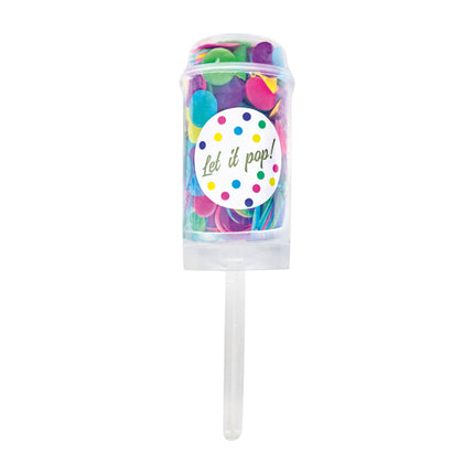 Party Popper Push Pop Paper Okrągły Wielokolorowy