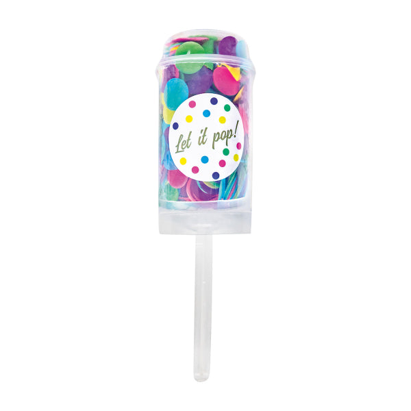 Party Popper Push Pop Paper Okrągły Wielokolorowy