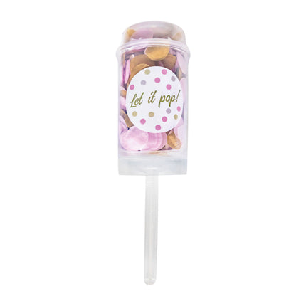 Party Popper Push Pop Paper Round biało-różowo-beżowy