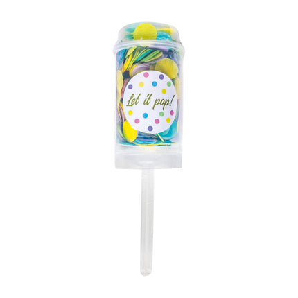 Party Popper Push Pop Paper Okrągły Wielokolorowy Pastelowy