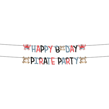 Girlanda z pirackimi literami Happy Birthday 1,5 m