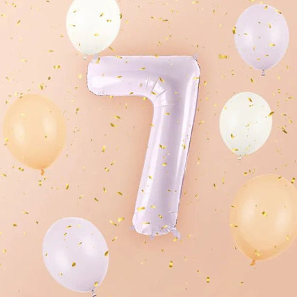 7 Jaar Cijfer Ballon Paars Leeg 72cm van Partydeco koop je bij Partywinkel