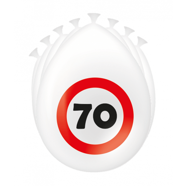 70 Jaar Ballonnen Verkeersbord 30cm - Partywinkel - 8716764235320