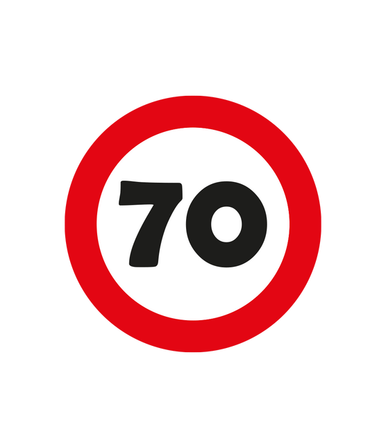 70 Jaar Tafelconfetti 2,5cm - Partywinkel - 8716764248252