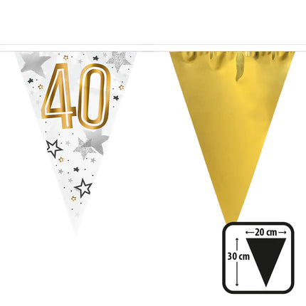 Zestaw flag foliowych „40” (30 x 20 cm, 6 m)