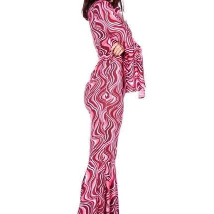 70's catsuit roze - Partywinkel - 8720059067251