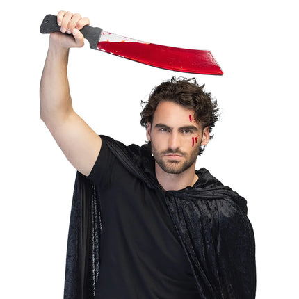 Halloweenowa sztuczna maczeta Blood 51cm