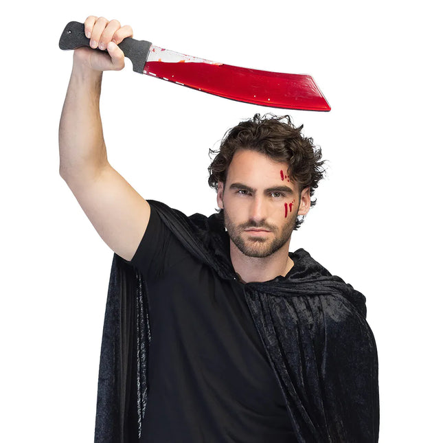 Halloweenowa sztuczna maczeta Blood 51cm