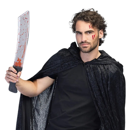 Halloweenowa sztuczna maczeta Blood 51cm