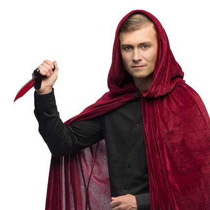 Fałszywy nóż na Halloween Krew 25cm