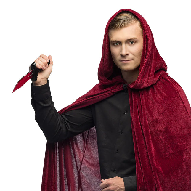 Fałszywy nóż na Halloween Krew 25cm