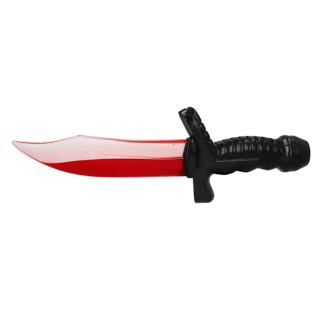 Fałszywy nóż na Halloween Krew 25cm