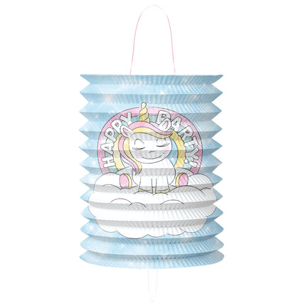 Lampion z jednorożcem „Happy Birthday”