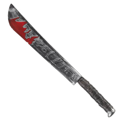 Fałszywy nóż na Halloween Krew 73cm
