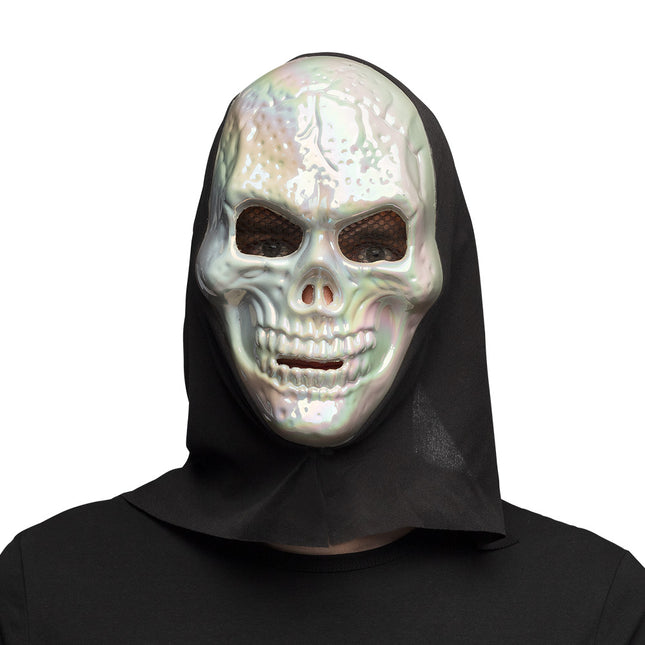 Maska na Halloween Perłowa Czaszka