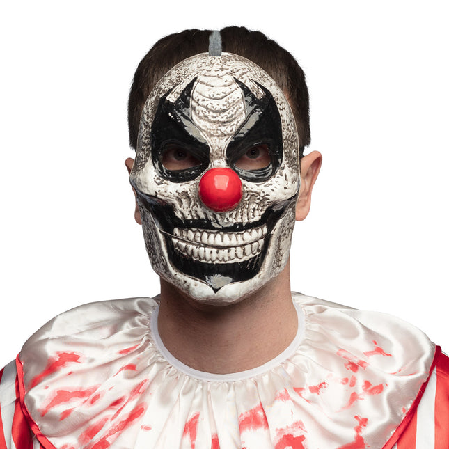 Maska na Halloween Klaun z ruchomą szczęką
