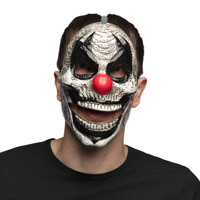 Maska na Halloween Klaun z ruchomą szczęką