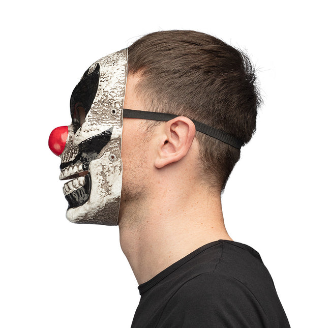 Maska na Halloween Klaun z ruchomą szczęką