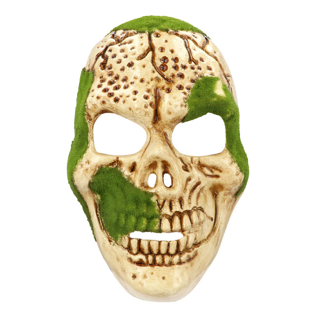Maska na Halloween Zielona Czaszka